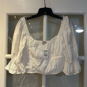 Flying Tomato Swiss Dot Crop Top